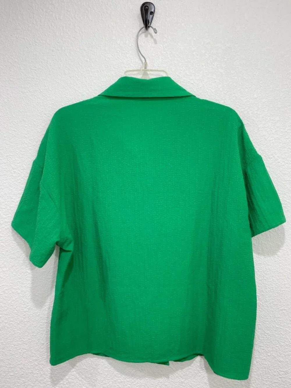 SHEIN Textured Short Set Two Piece Outfit Co-Ord Vacation Green Size L